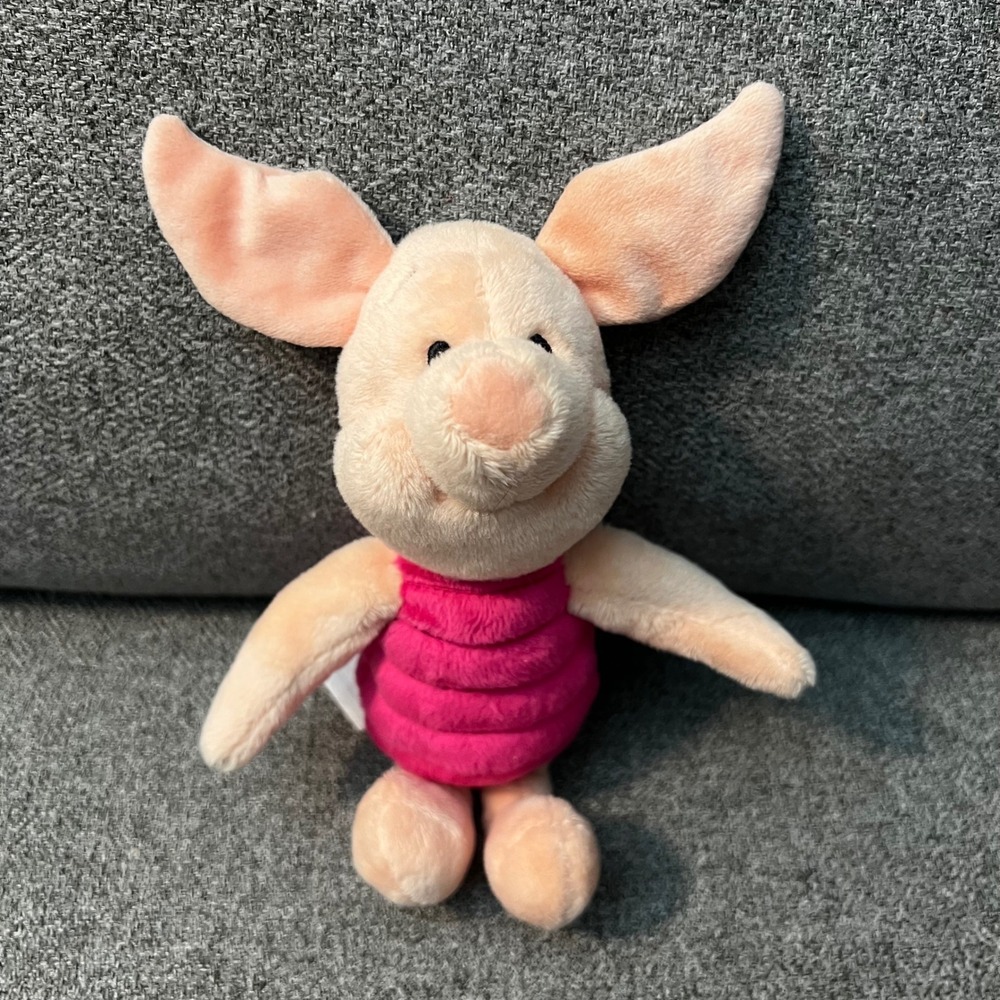 Disney Piglet Plush Winnie the Pooh Pink Small Stuffed Animal Toy 9 inch Kids